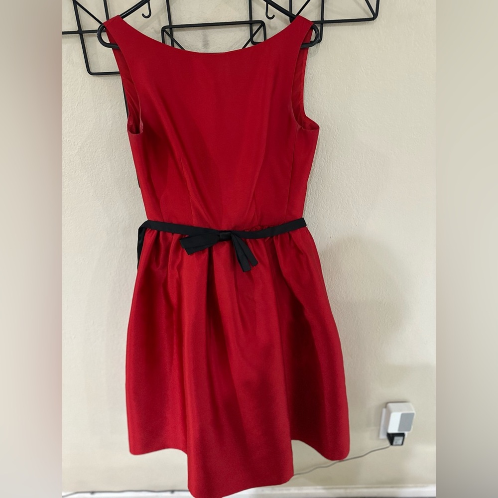 Red Satin Taylor Dress.